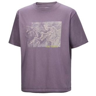 Arc'teryx Mens Kragg Cotton Lithographica T-Shirt Purple L