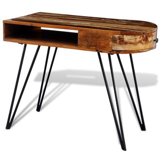 vidaXL Vidaxl - Escritorio De Madera Maciza Reciclada Con Patas De Hierro