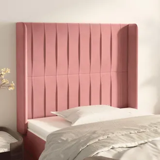 vidaXL Cabecero Con Orejas De Terciopelo Rosa 83x16x118/128 Cm Vidaxl