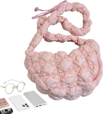 Generic Pleated Shoulder Bag - 23cm adjustable strap handbag, Tote Bag, purse, work and travel bags | Perfect for daily use, commuting, vacation, and casual o