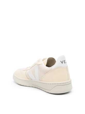 Veja Womens V-10 J-Mesh Sneakers Beige Shoes >