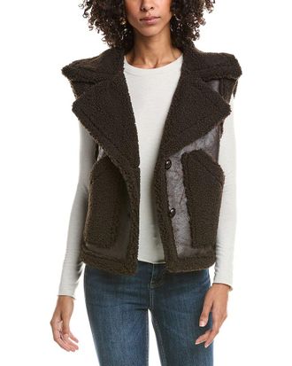 Frye Sherpa Faux Shearling Vest