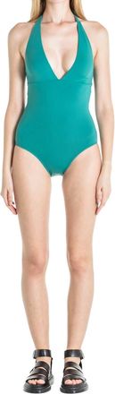 Sauipe Swimwear Debby Halter One Piece Swimsuit In Green