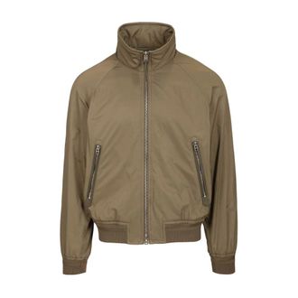 Tom Ford Cashmere-Gevoerde Blouson - Heren - Bomber jackets - Groen - XL - Polyester - Jassen