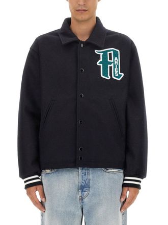 Aries Embroidered Wool Varsity Jacket