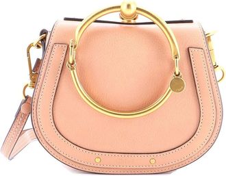 Chlo&eacute; Beige Sheep Leather Nile Crossbody Small (Authentic Pre-Loved)