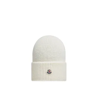Moncler Wool Beanie White Size One size