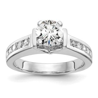 Diamond2Deal 14K White Gold 1/2 Ct Lab Grown Diamond Engagement Ring