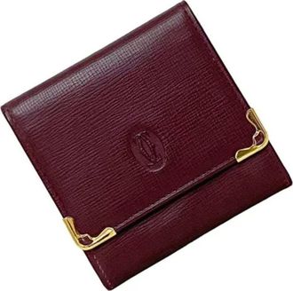 Cartier Vintage, unisex, Rood, ONE Size, Leer, Pre-owned Leather Wallet