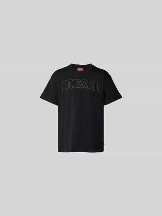 Diesel T-Shirt mit Label-Stitching in Black, Gr&ouml;&szlig;e XL