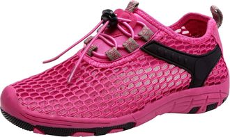 Generic Fashion Spring and Summer Men Sports Shoes Flat Bottom Lightweight Mesh Breathable Comfortable Solid Color Features: Shoes Canvas Men (Hot Pink, 5.5)