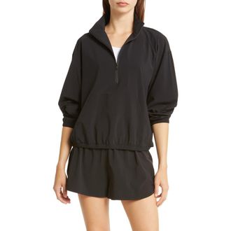 Beyond Yoga In Stride Half Zip Pullover in True Black at Nordstrom Rack, Size X-Large