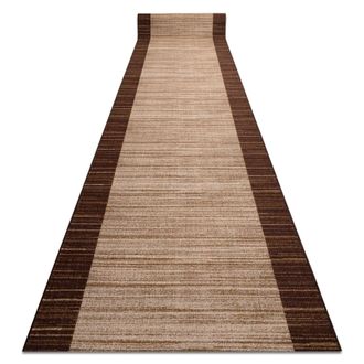 RugsX RugsX Anti-Slip Streifen Runner in Brown | Size: 110 cm x 440 cm
