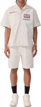 Jordan Craig Re Up Mechanic Shirt In Bone