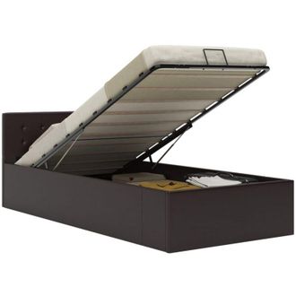 vidaXL Giroletto con Contenitore Idraulico Grigio Similpelle 100x200cm - Vidaxl