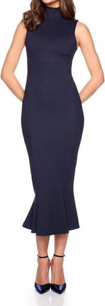 Susana Monaco Mock Neck Sleeveless Midi Dress In Eggplant
