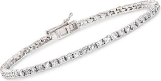 Ross-Simons White Topaz Tennis Bracelet in Sterling Silver