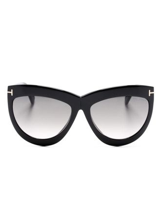 Tom Ford Eyewear Occhiali da sole oversize Doris - Nero