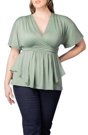 Kiyonna Promenade Top in Sage at Nordstrom, Size 4X