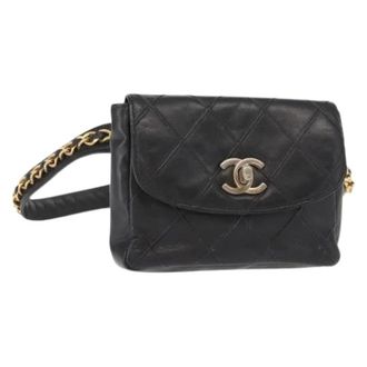 Chanel Pre-owned Belt Bags, female, Black, Size: ONE SIZE Pre-owned Vintage Belt Bag