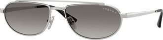 Vogue Eyewear VO4371S Polarized 323/T3 Womens Sunglasses Silver Size 56