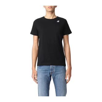 K-Way K-Way, T-Shirts, male, Black, Size: 2XL Short Sleeve Crew Neck Tee