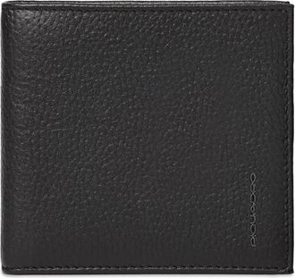 Piquadro Pu 1666Mosrn Portemonnee - Heren - Portefeuilles - Zwart - ONE Size - Leer - Accessoires