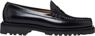 G.H. Bass & Co. Zwarte leren Penny Loafers Herfst/Winter 2024 - Heren - Loafers - Zwart - 42 1/2 EU - Leer - Schoenen