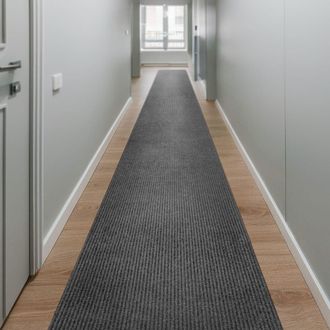 Wecon Home Alfombra de pasillo antracita 80x500