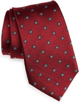 Nordstrom Geometric Silk Tie in Red at Nordstrom