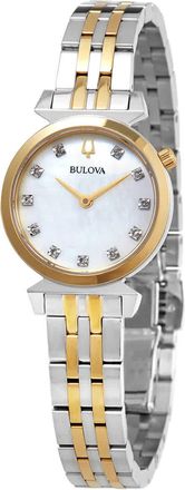 Bulova Regatta Quartz Diamond Mother of Pearl Dial Ladies Watch 98P202