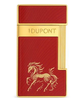 S.T. Dupont Slimmy horse-design lighter - unisex - Brass - One Size - Red