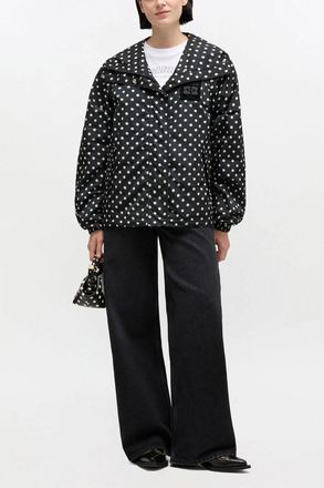 Ganni Printed Nylon Jacket - Size XXS/XS Black