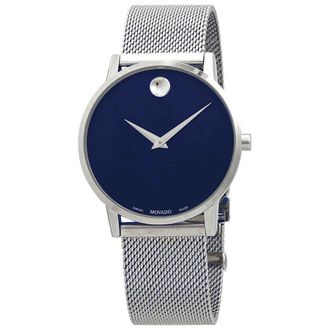 Movado Museum Classic Quartz Blue Dial Mens Watch 0607349