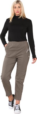 Generic Ladies Womens Full Length Cherry Berry Trousers - Bottom Slim Summer Pants Elasticated Italian Casual Pants Joggers Plus 10-24 (Mocha, 18)