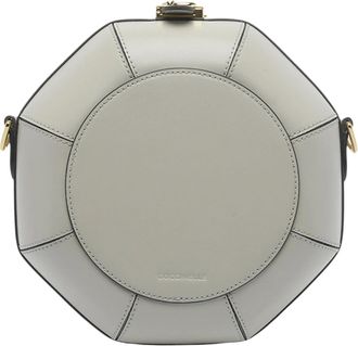 Coccinelle Sewing Box Oval Leather Shoulder Bag