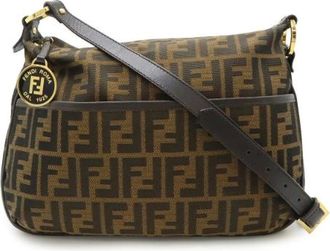 Fendi Pre-owned Cross Body Bags, female, Brown, Size: ONE SIZE Pre-owned Nylon crossbody-bags
