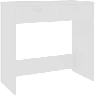 vidaXL Vidaxl - Escritorio de madera contrachapada blanco 80x40x75 cm