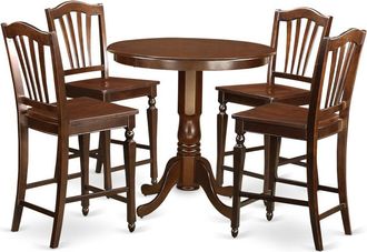 East West Furniture 5 Pc Dining counter height set - counter height Table and 4 bar stools