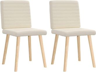 vidaXL Sillas de comedor 2 unidades lino Vidaxl
