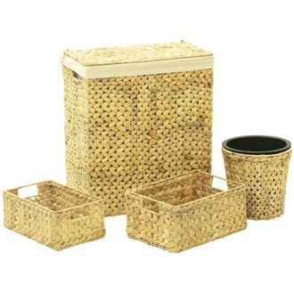 vidaXL Juego De Cuarto De Ba&ntilde;o Jacinto De Agua 4 Piezas Vidaxl