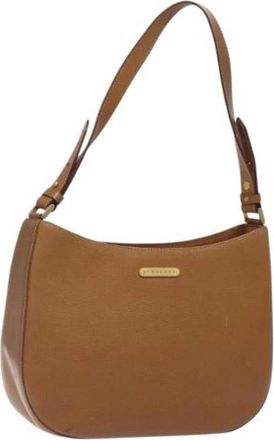 Burberry Tweedehands leren schoudertassen - Dames - Vintage Schoudertas - Bruin - ONE Size - Leer - Vintage