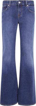 7 For All Mankind Low Flare Low Waist Flared Denim - Dames - Flared Jeans - Blauw - W26 - Denim - Jeans