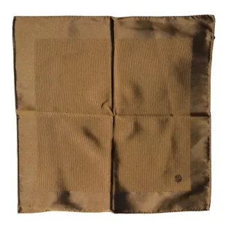 Dolce & Gabbana Silky Scarves, male, Brown, Size: ONE SIZE Handkerchief Pocket