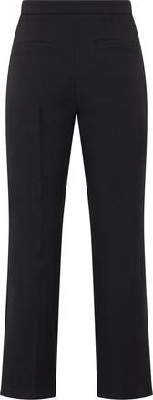 Elisabetta Franchi Womens Straight-Leg Trousers Black Polyester Straight