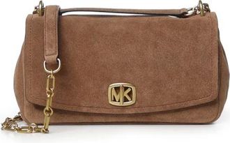 Michael Kors Bryant Small Suede Convertible schoudertas - Dames - Tassen - Bruin - Maat: ONE Size Su&egrave;de