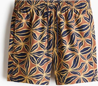 H&M Patterned swim shorts - Marineblau/Gemustert