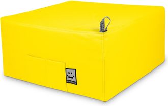 Happers Happers - Puff Cama Individual Para Una Persona Polipiel Amarillo &Uacute;nico Amarillo