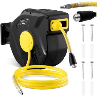 MSW Bike Accessories Msw - Enrollador De Manguera De Aire Comprimido - 20 + 3 M - 18 Bar