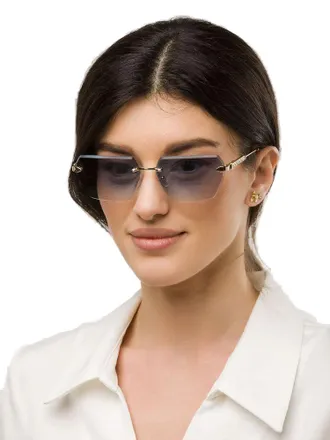 Just Cavalli Unisex Sunglasses Total Shiny Rose Gold Metal Eyewear